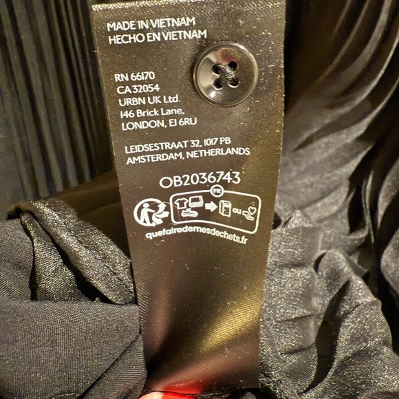 NEW WITH TAGS Medium 	
MAEVE LONG-SLEEVE PLEATED MINI SHIRT DRESS - Picture 6 of 6